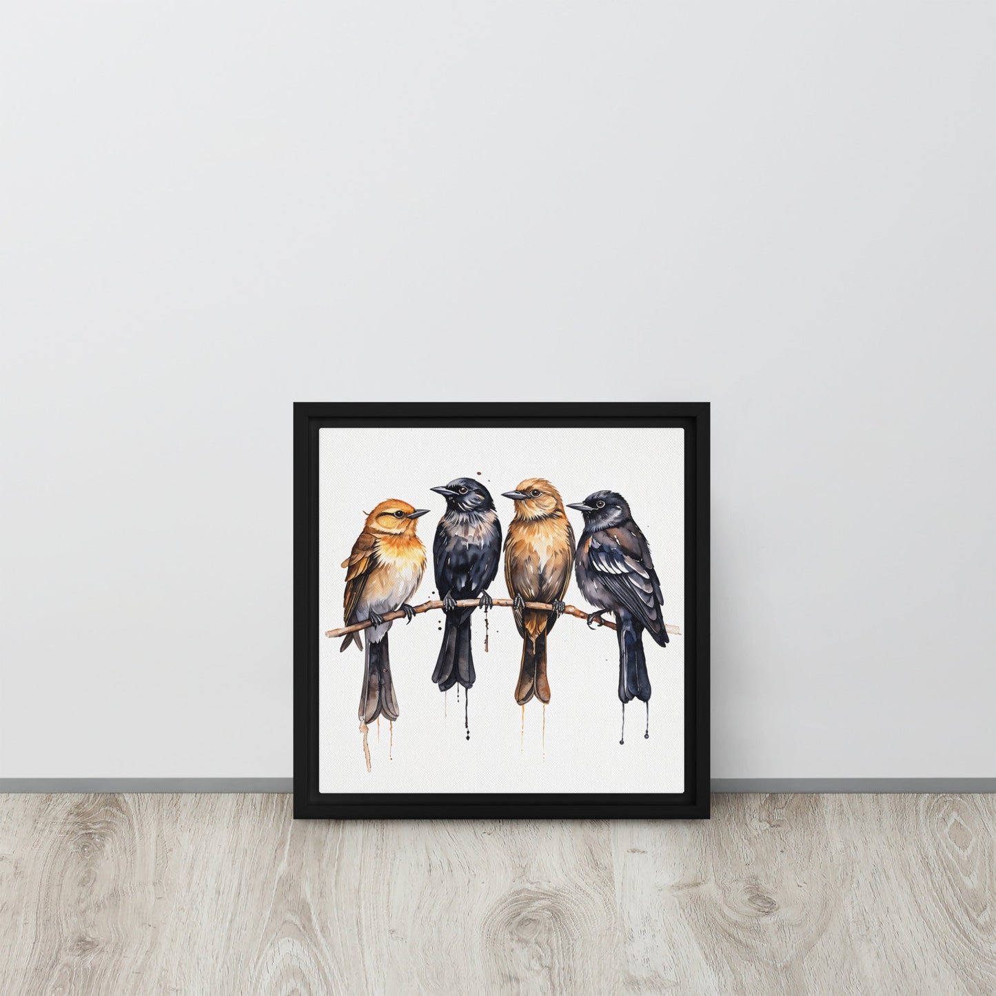 Birds Watercolor Art Framed Canvas - Canvas Prints - Discovery Co.