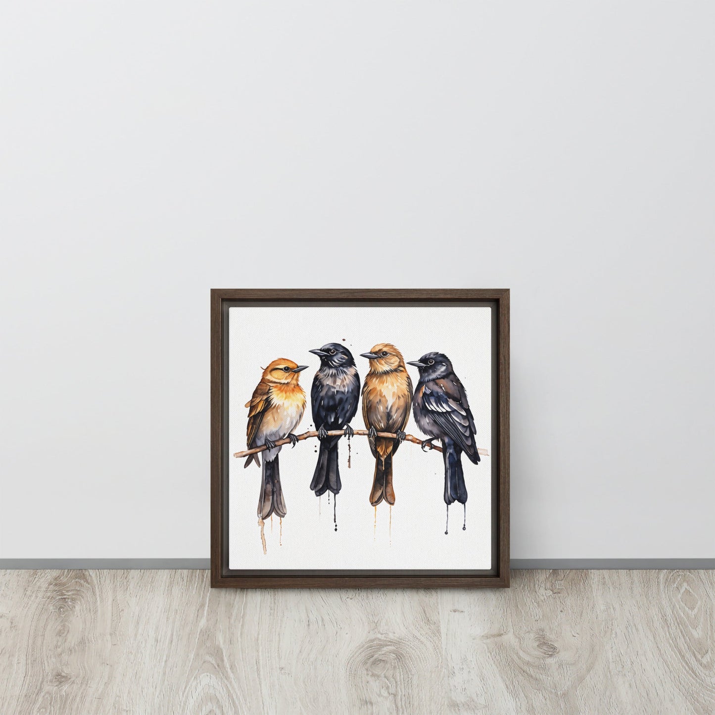 Birds Watercolor Art Framed Canvas - Canvas Prints - Discovery Co.