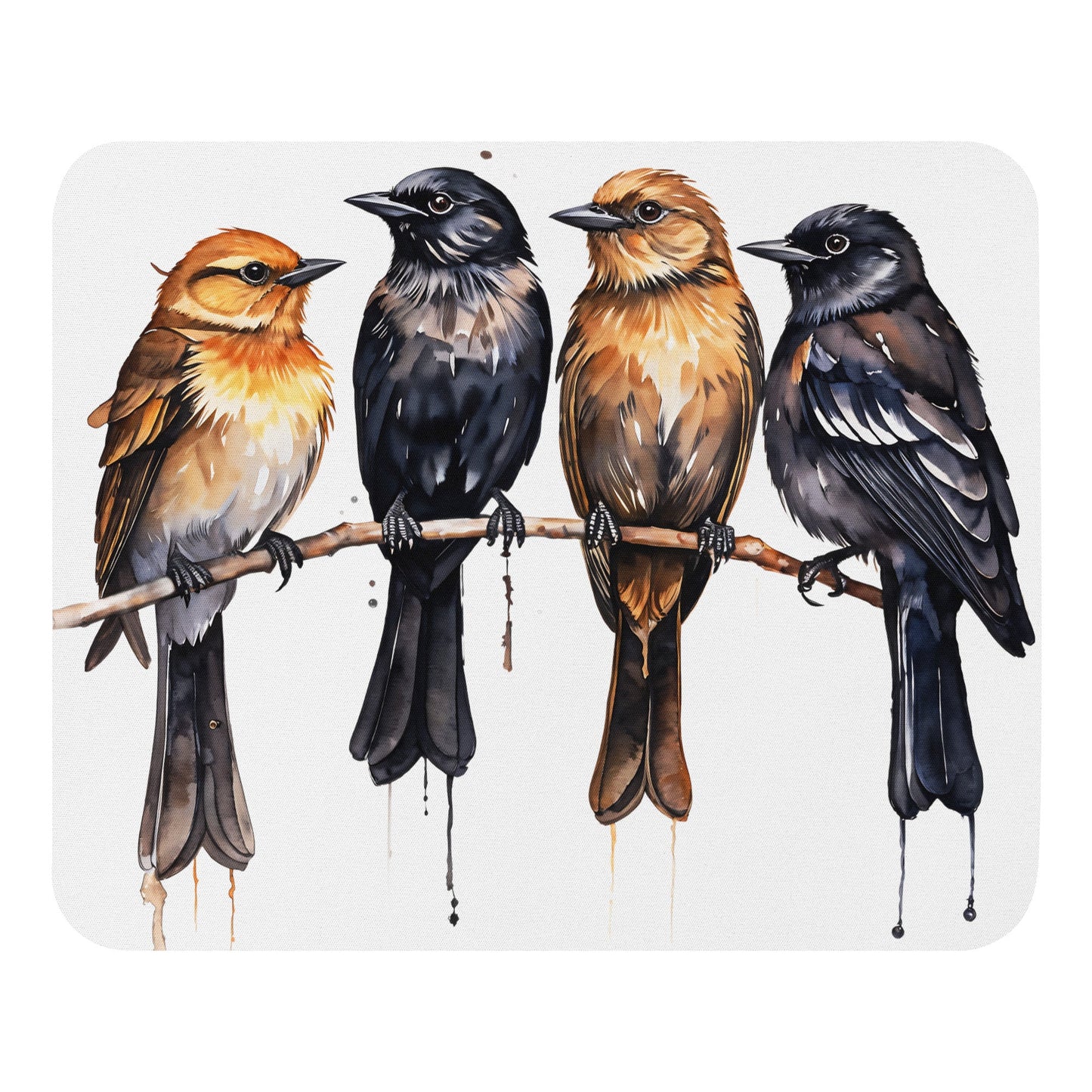Birds Watercolor Art Mouse Pad - Discovery Co.