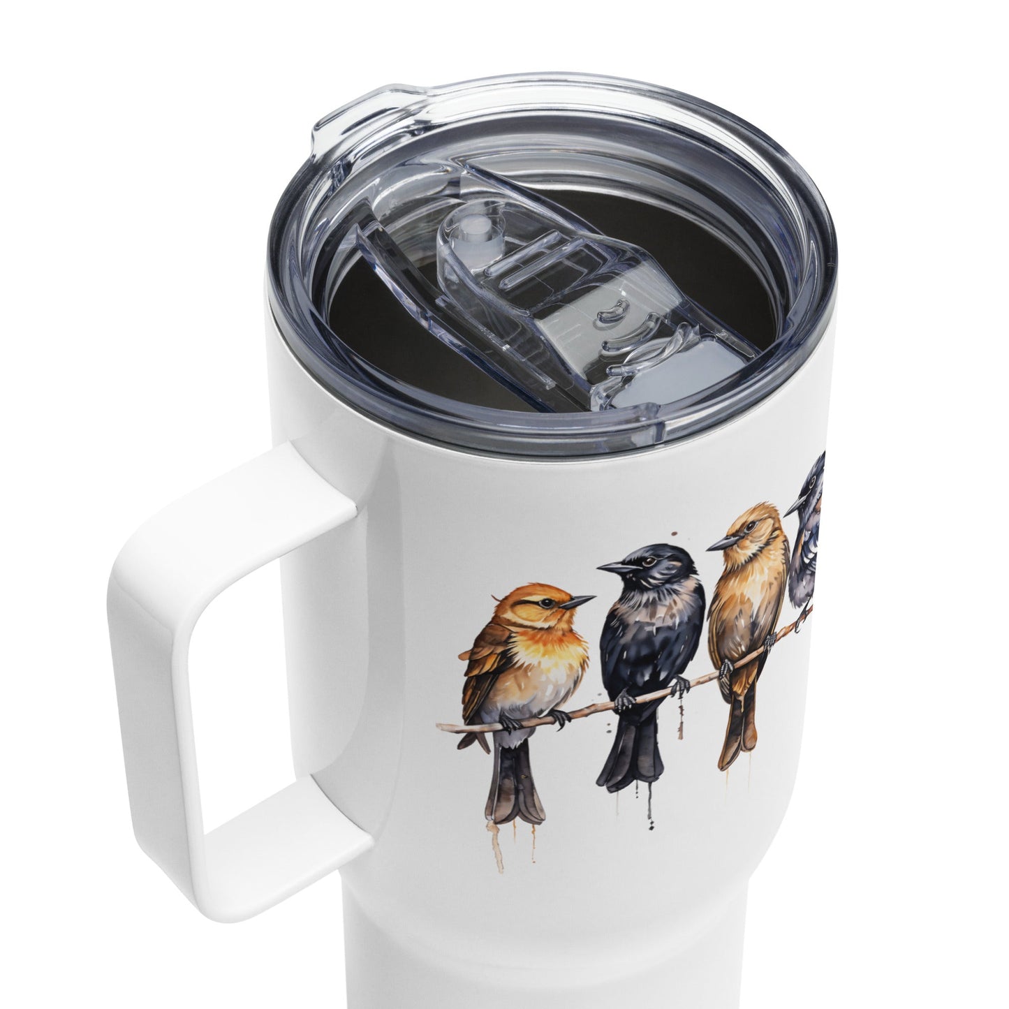 Birds Watercolor Art Stainless Steel Travel Mug (25 oz and 40 oz) - Travel Mug - Discovery Co.