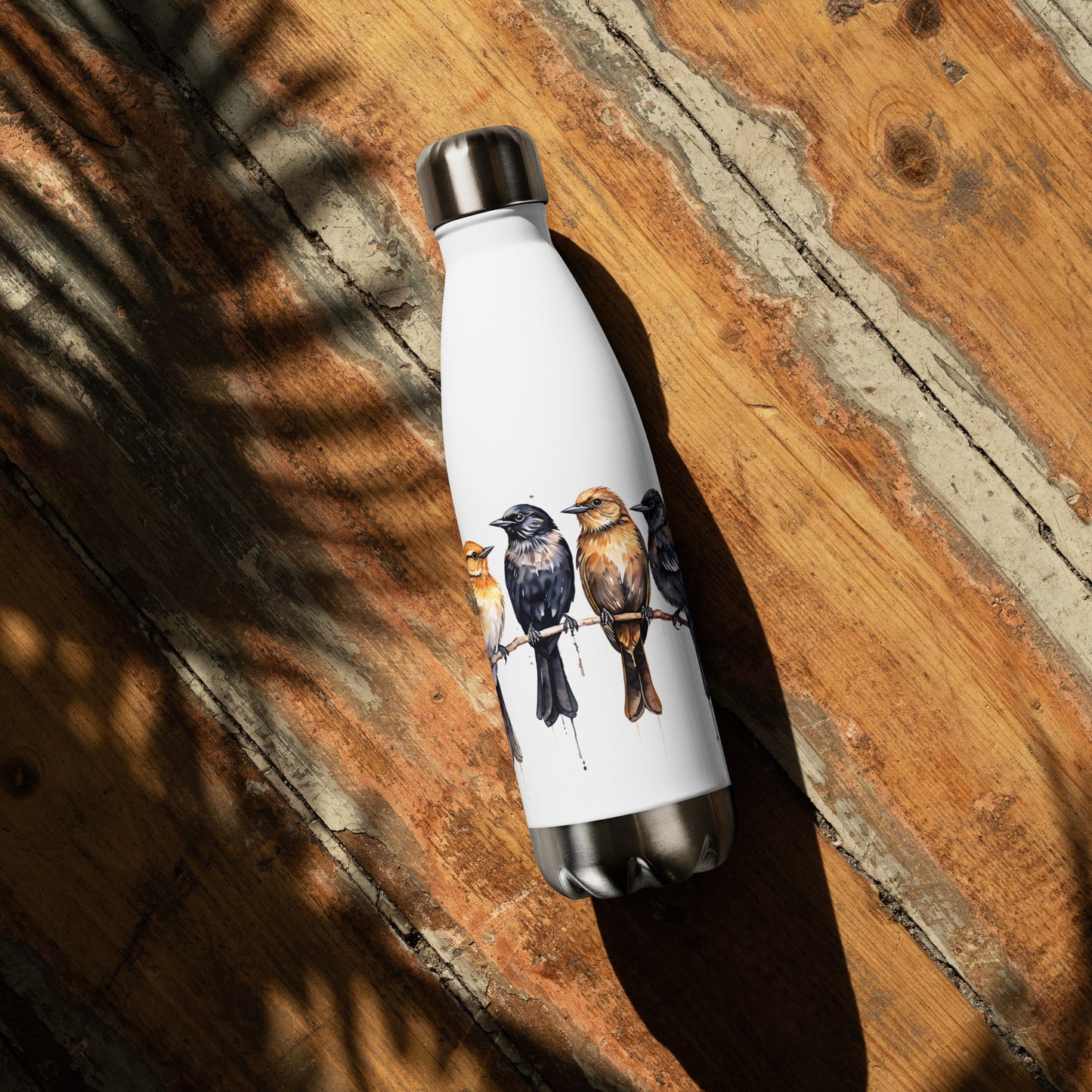 Birds Watercolor Art Stainless Steel Water Bottle - Stainless Steel Water Bottle - Discovery Co.