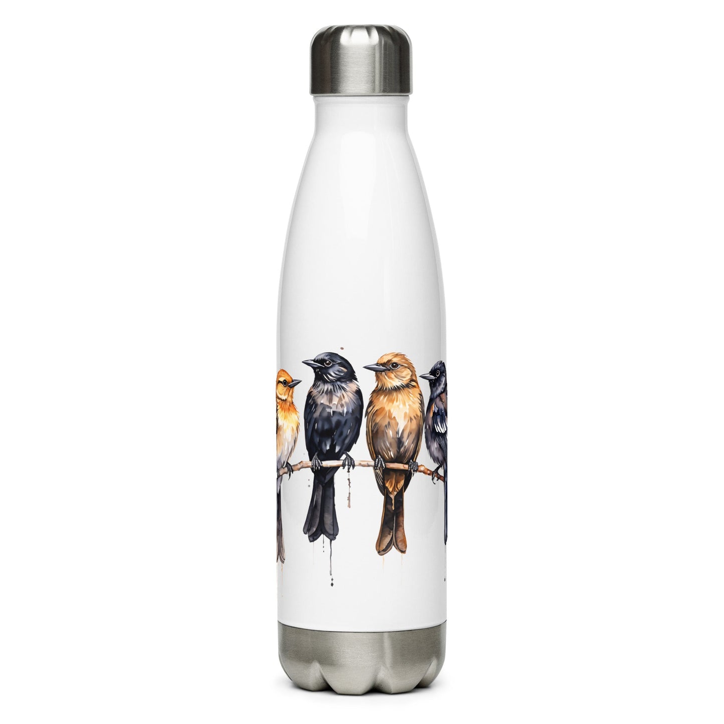 Birds Watercolor Art Stainless Steel Water Bottle - Stainless Steel Water Bottle - Discovery Co.