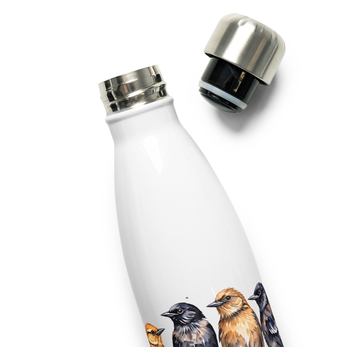 Birds Watercolor Art Stainless Steel Water Bottle - Stainless Steel Water Bottle - Discovery Co.