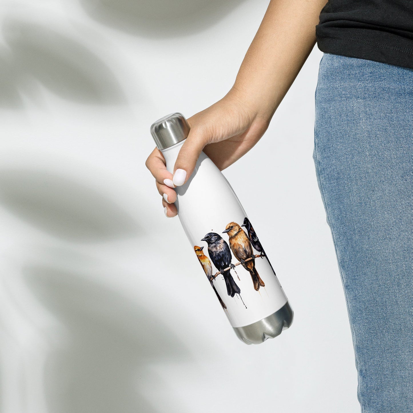 Birds Watercolor Art Stainless Steel Water Bottle - Stainless Steel Water Bottle - Discovery Co.