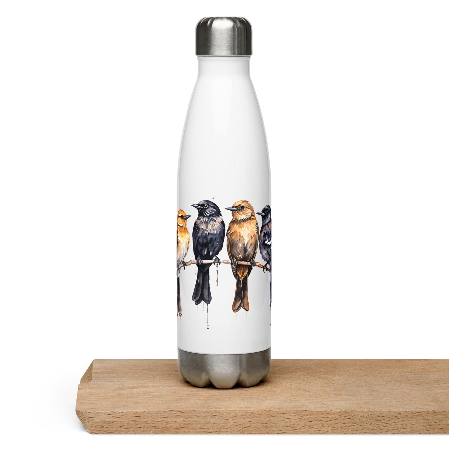 Birds Watercolor Art Stainless Steel Water Bottle - Stainless Steel Water Bottle - Discovery Co.