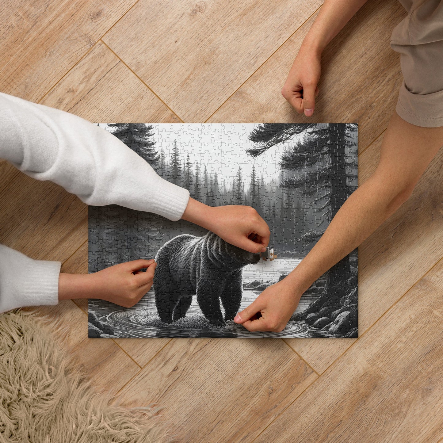Black And White Bear II Jigsaw Puzzle - Puzzle - Discovery Co.