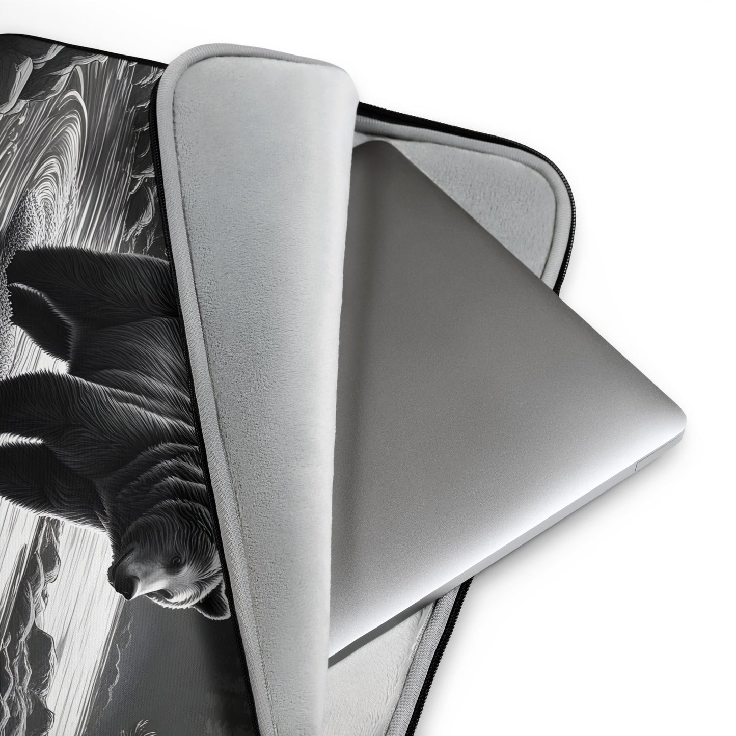 Black And White Bear II Laptop Sleeve - Laptop Cases - Discovery Co.