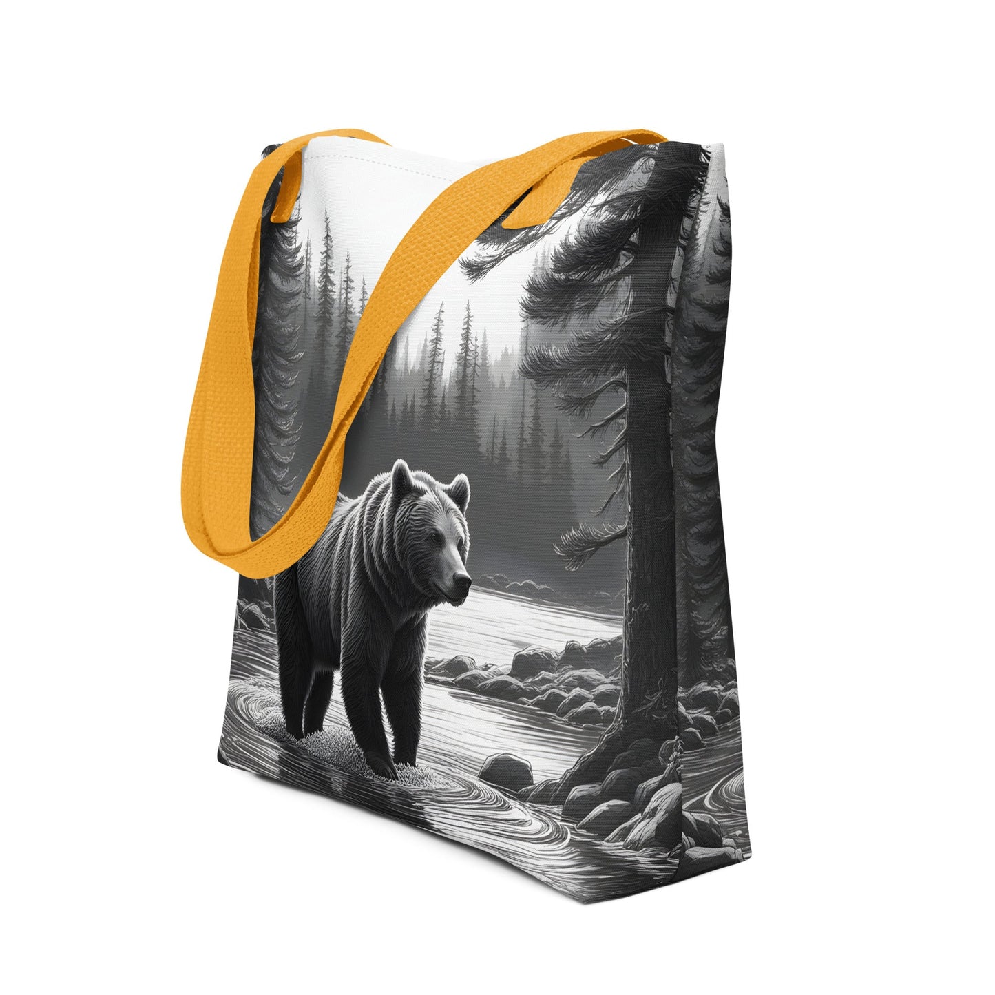 Black And White Bear II Tote Bag - Tote Bags - Discovery Co.