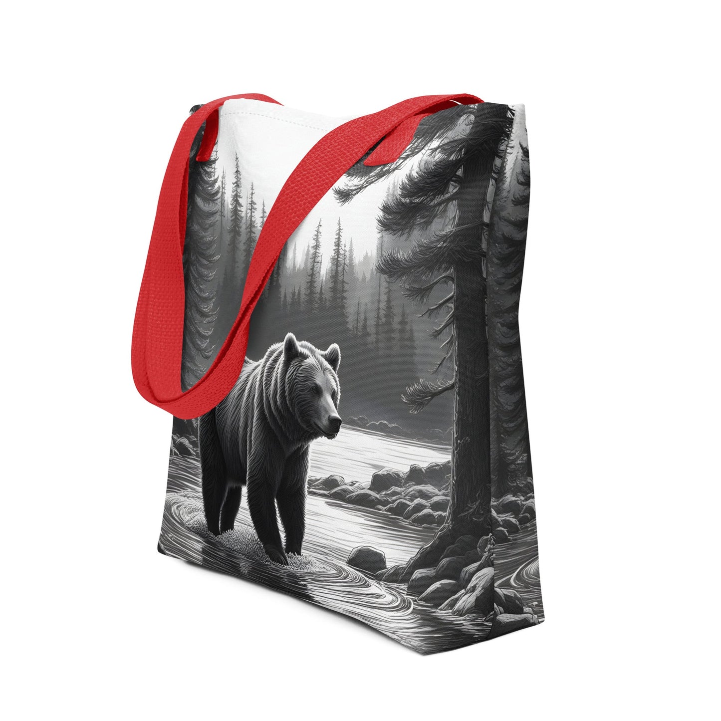 Black And White Bear II Tote Bag - Tote Bags - Discovery Co.