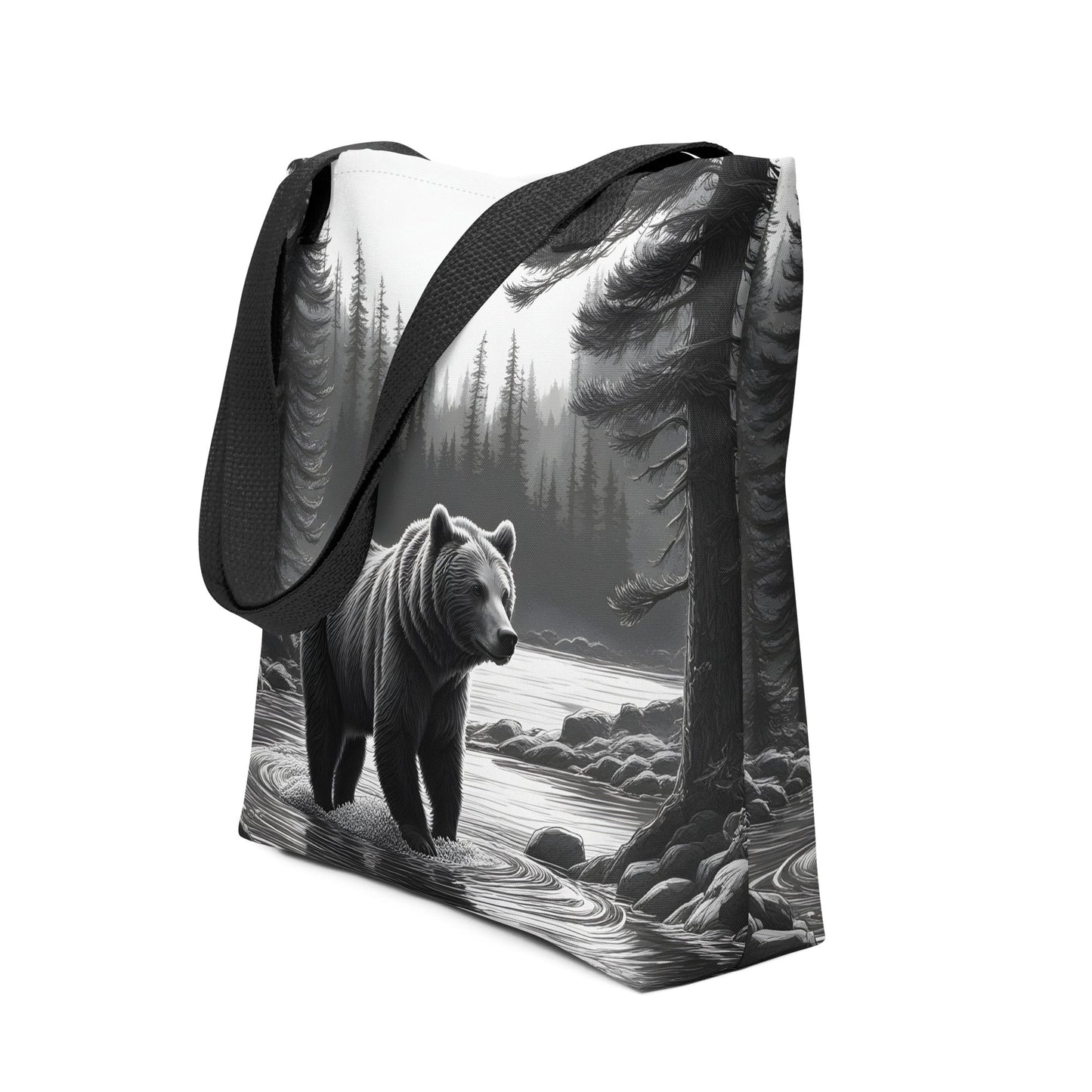 Black And White Bear II Tote Bag - Tote Bags - Discovery Co.