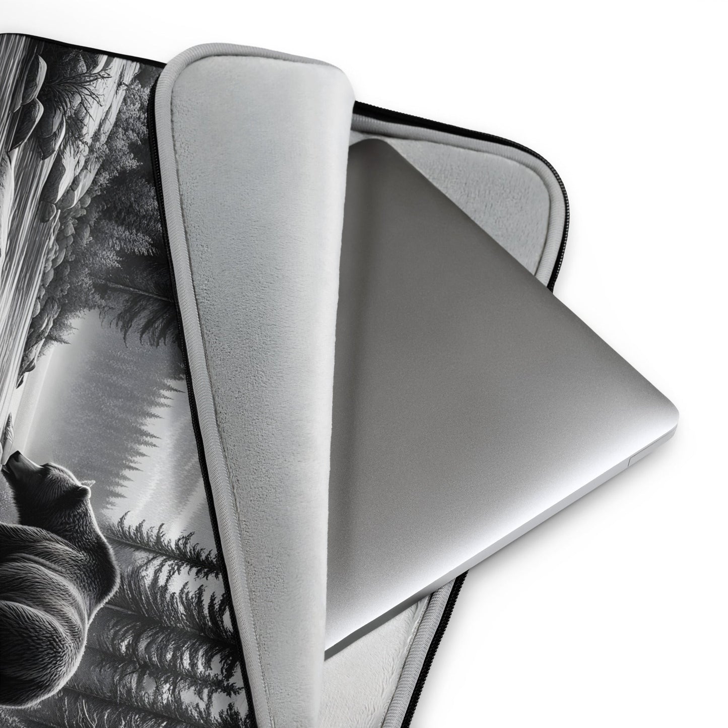 Black And White Bear Laptop Sleeve - Laptop Cases - Discovery Co.