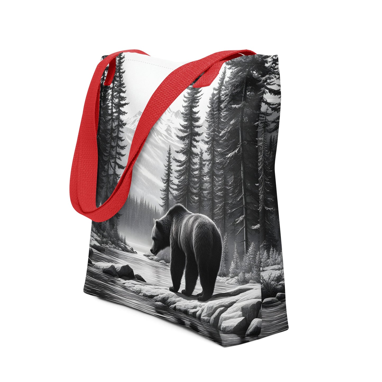 Black And White Bear Tote Bag - Tote Bags - Discovery Co.