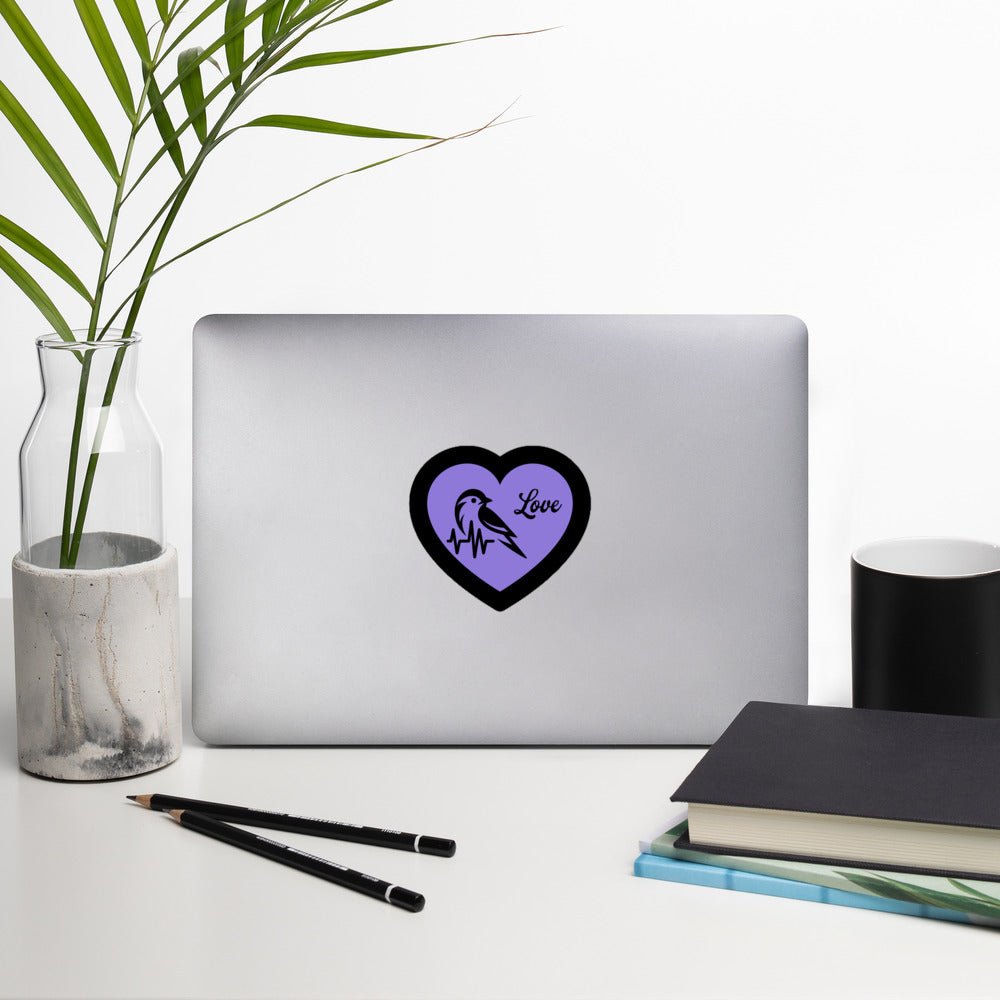 Black Bird Heartbeat Bubble - Free Stickers - Stickers - Discovery Co.