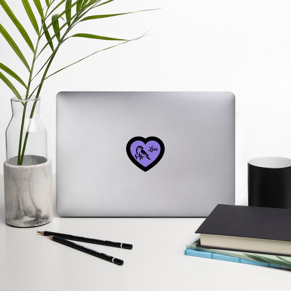 Black Bird Heartbeat Bubble - Free Stickers - Stickers - Discovery Co.
