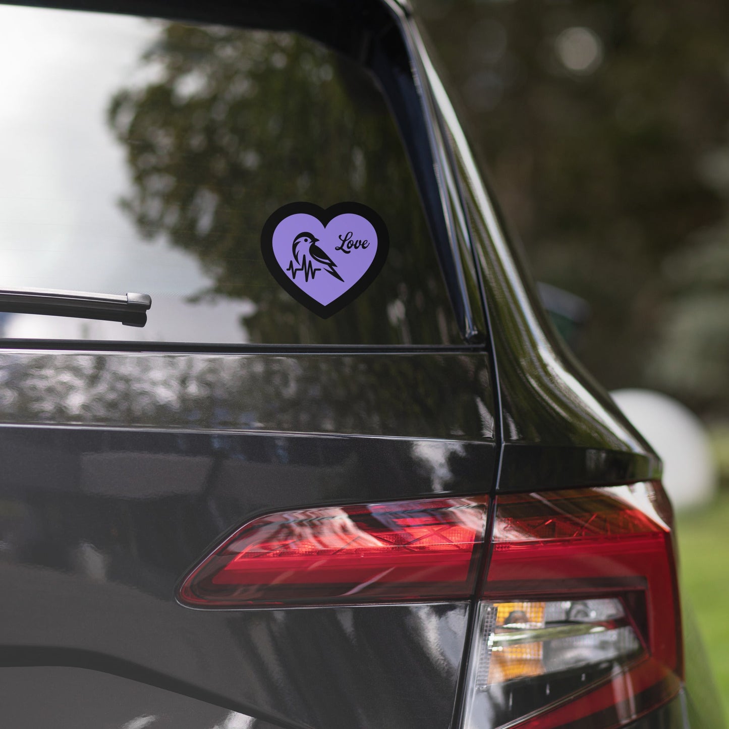 Black Bird Heartbeat Bubble - Free Stickers - Stickers - Discovery Co.