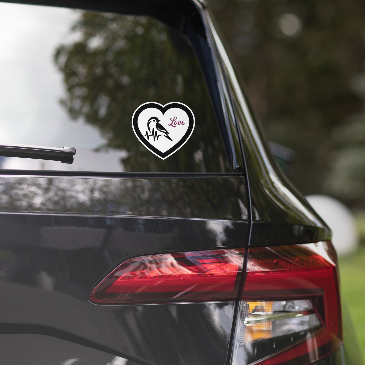 Black Bird Heartbeat II Bubble - Free Stickers - Stickers - Discovery Co.