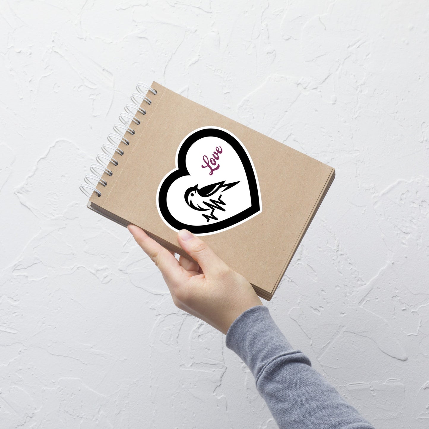 Black Bird Heartbeat II Bubble - Free Stickers - Stickers - Discovery Co.