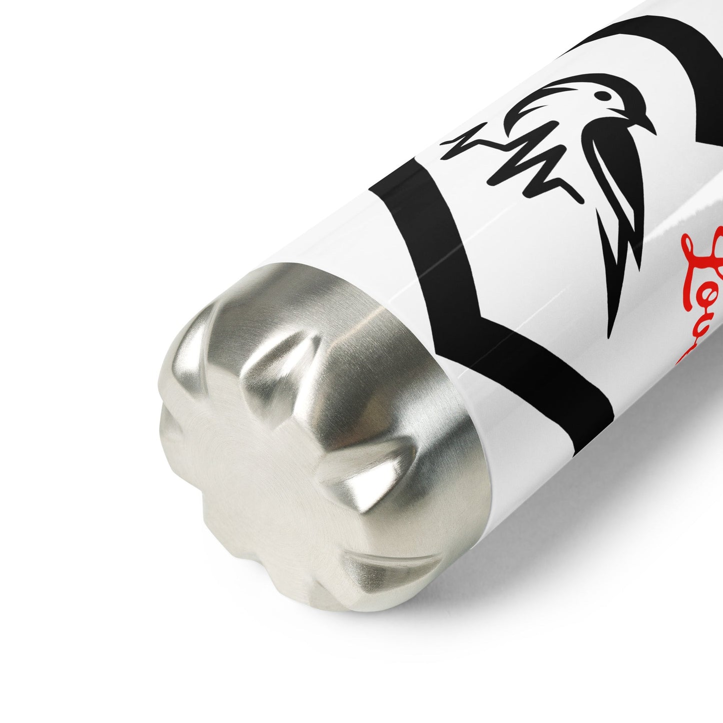 Black Bird Heartbeat Stainless Steel Water Bottle - Stainless Steel Water Bottle - Discovery Co.