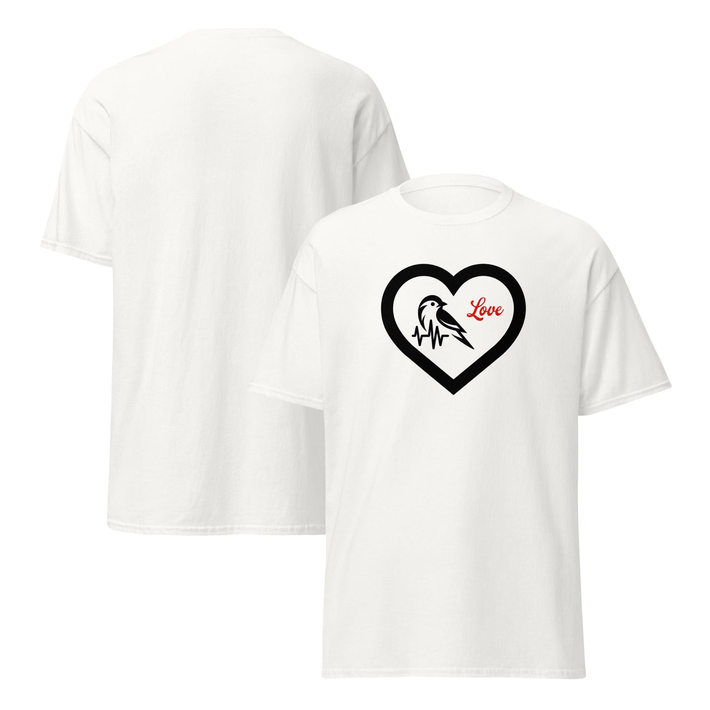 Black Bird Heartbeat Women's (Unisex) Classic Tee - Women's Shirts - Discovery Co.
