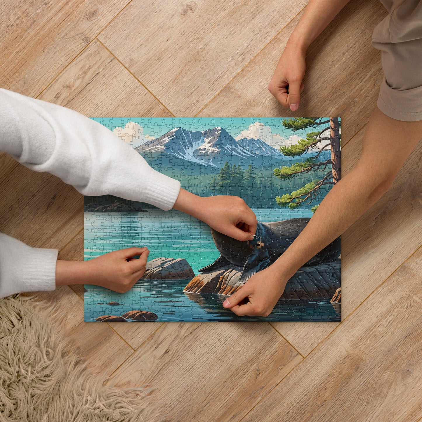 Black Seal On Rock Jigsaw Puzzle - Puzzle - Discovery Co.