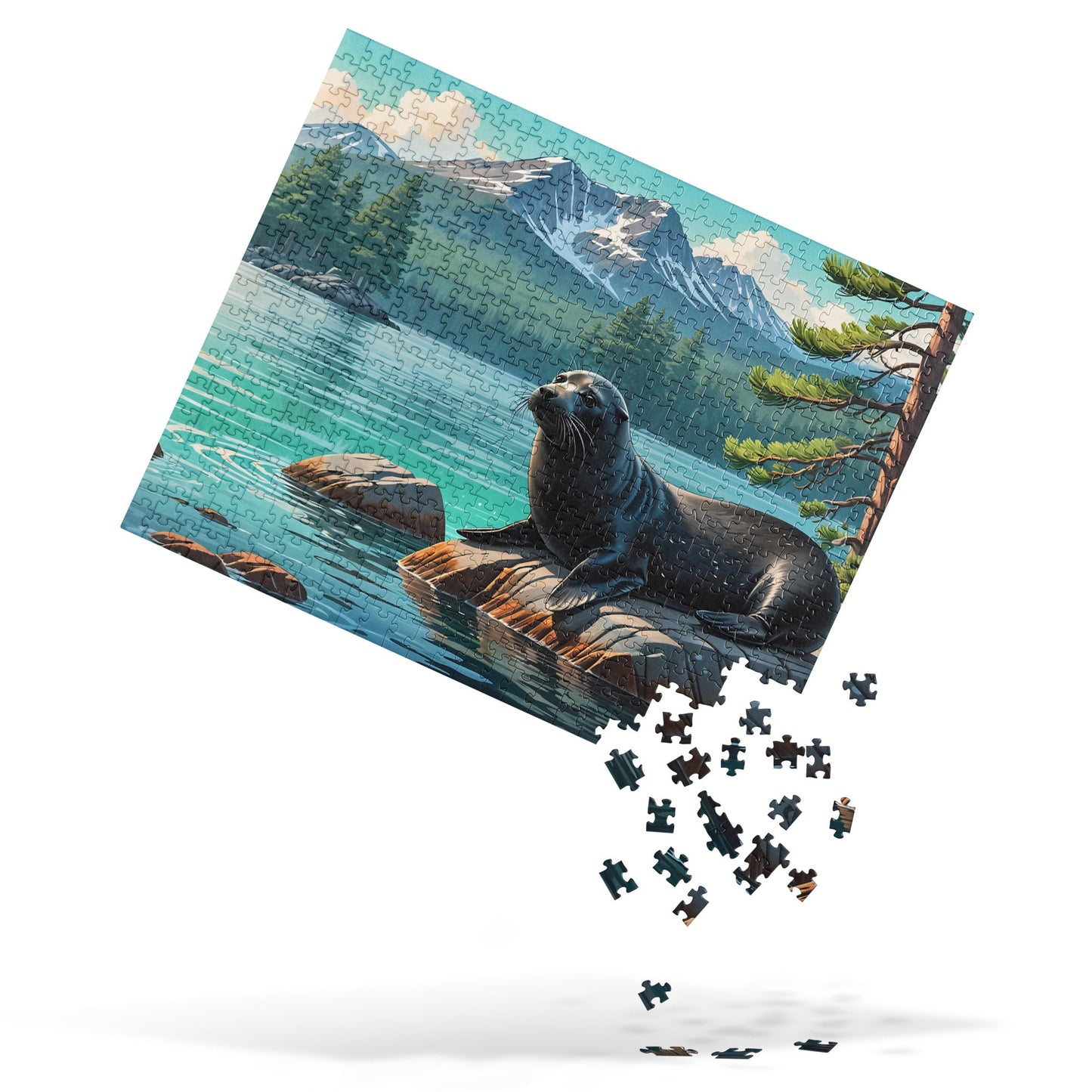 Black Seal On Rock Jigsaw Puzzle - Puzzle - Discovery Co.