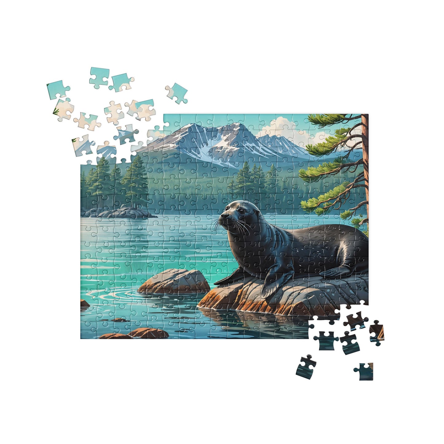 Black Seal On Rock Jigsaw Puzzle - Puzzle - Discovery Co.