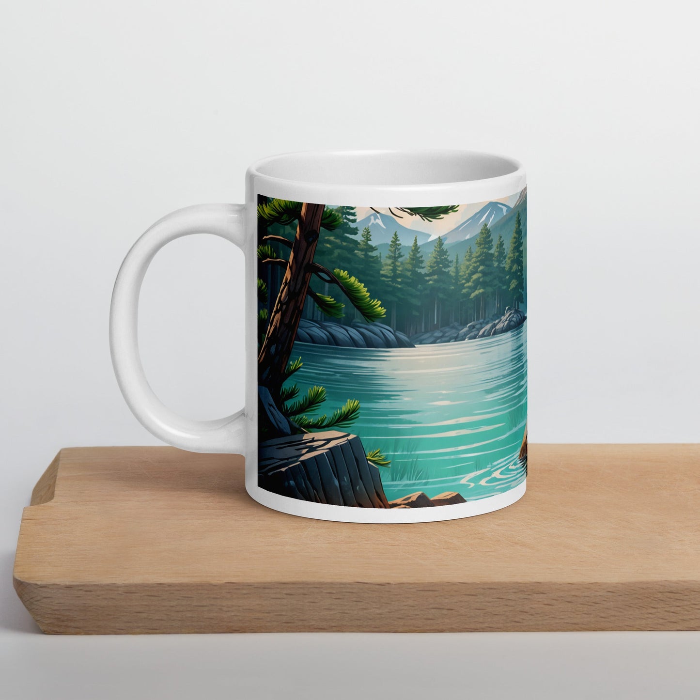 Black Seal On Rock White Glossy Mug - Mugs - Discovery Co.