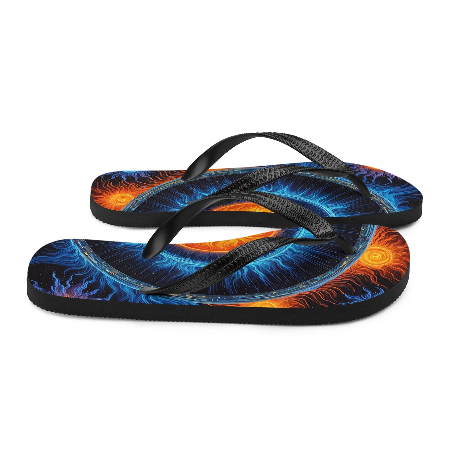 Blue and Orange Sun Flip - Flops - Footwear - Discovery Co.