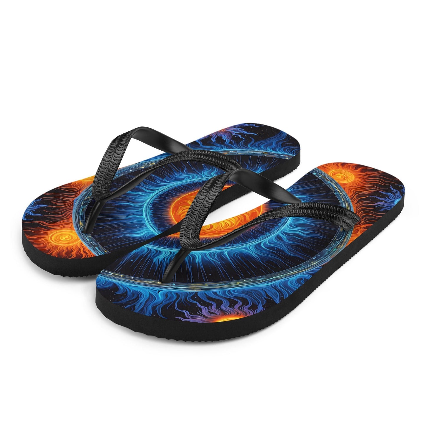 Blue and Orange Sun Flip - Flops - Footwear - Discovery Co.