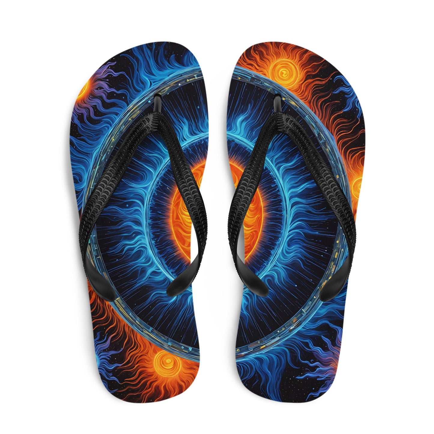 Blue and Orange Sun Flip - Flops - Footwear - Discovery Co.
