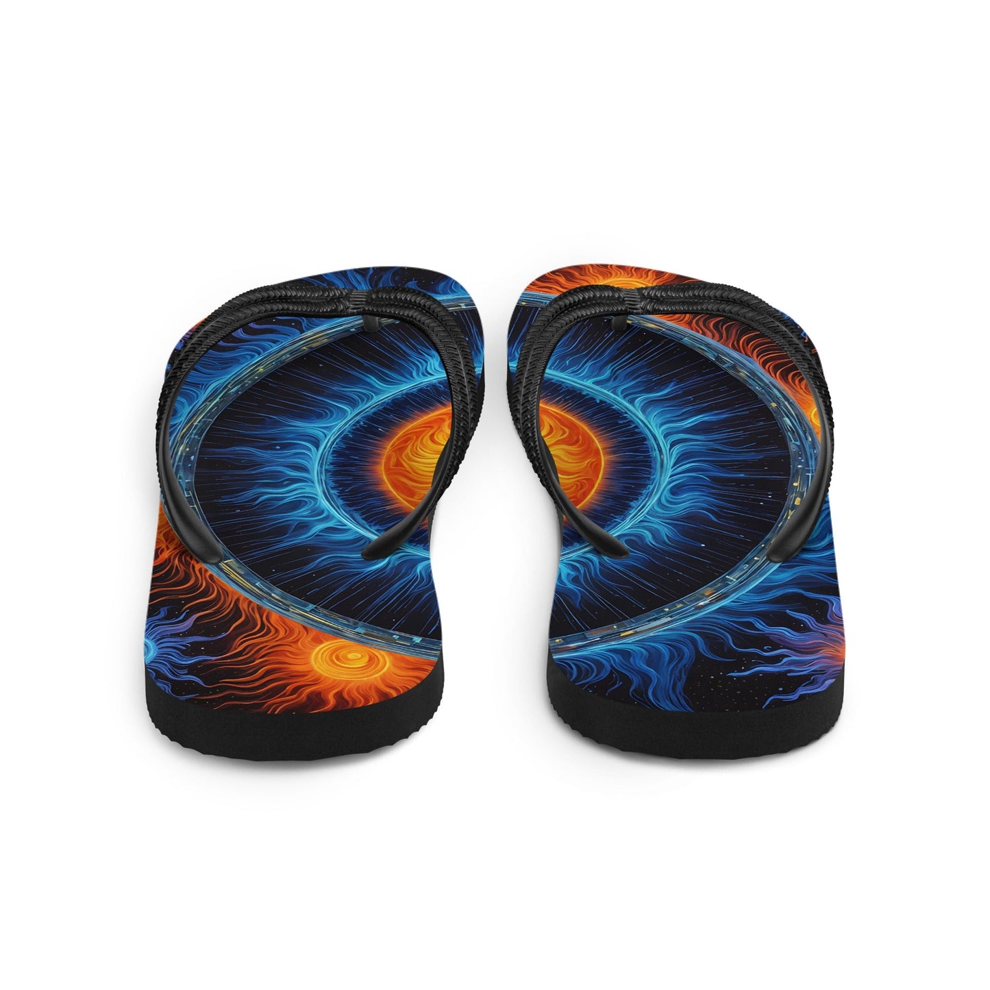 Blue and Orange Sun Flip - Flops - Footwear - Discovery Co.