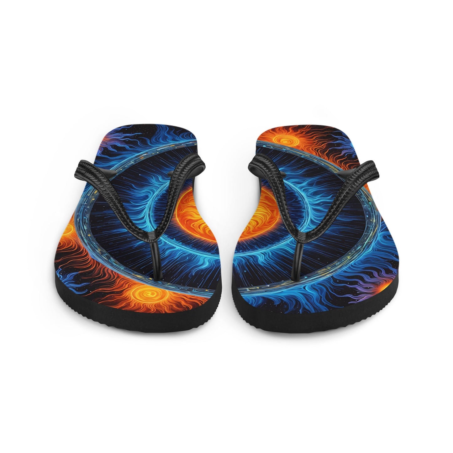 Blue and Orange Sun Flip - Flops - Footwear - Discovery Co.