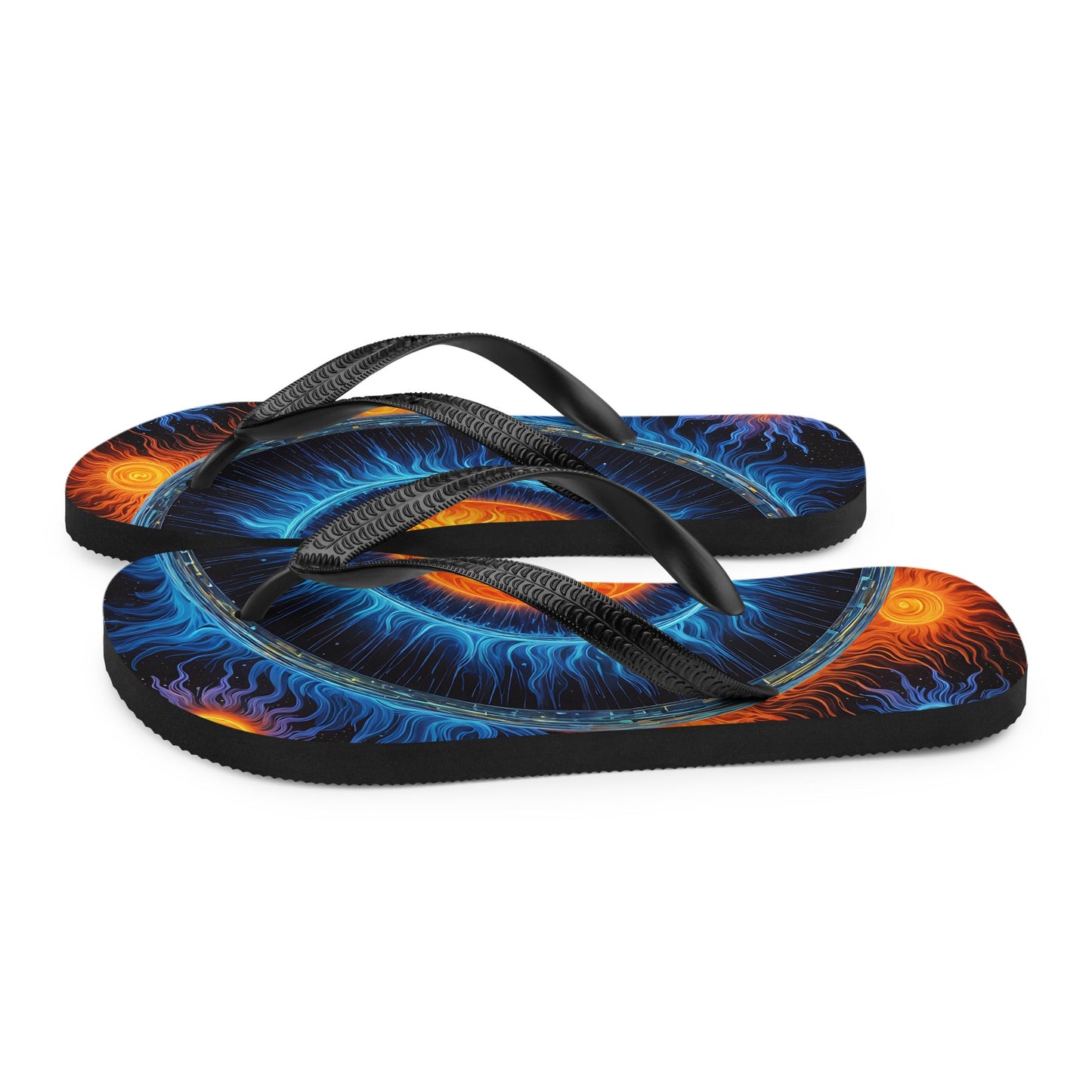 Blue and Orange Sun Flip - Flops - Footwear - Discovery Co.