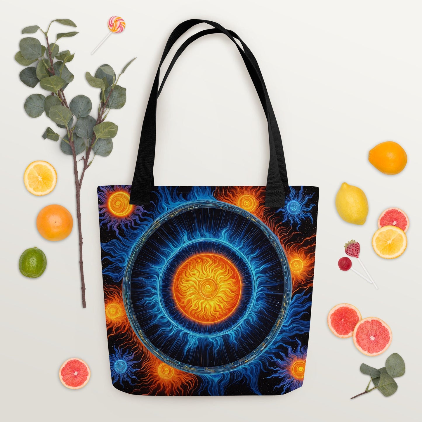 Blue And Orange Suns Tote Bag - Tote Bags - Discovery Co.