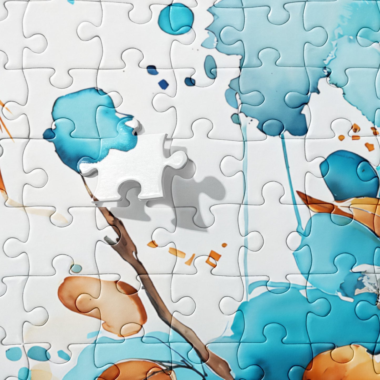 Blue and Tan Bird Perched Jigsaw Puzzle - Puzzle - Discovery Co.