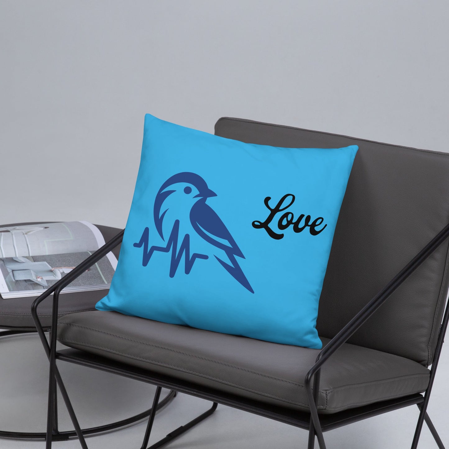 Blue Bird Heartbeat Basic Pillow - Pillows - Discovery Co.