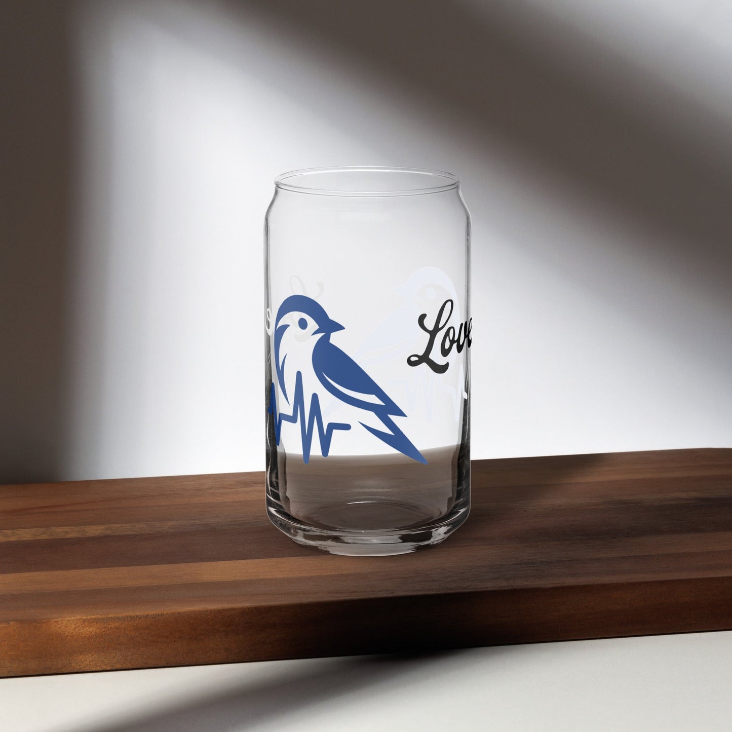 Blue Bird Heartbeat Can - Shaped Glass - Can - Shaped Glass - Discovery Co.