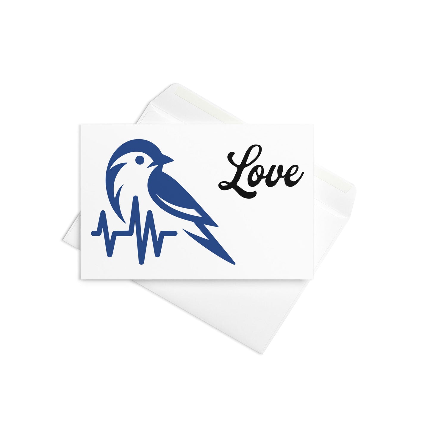 Blue Bird Heartbeat Greeting Card - Greeting Card - Discovery Co.