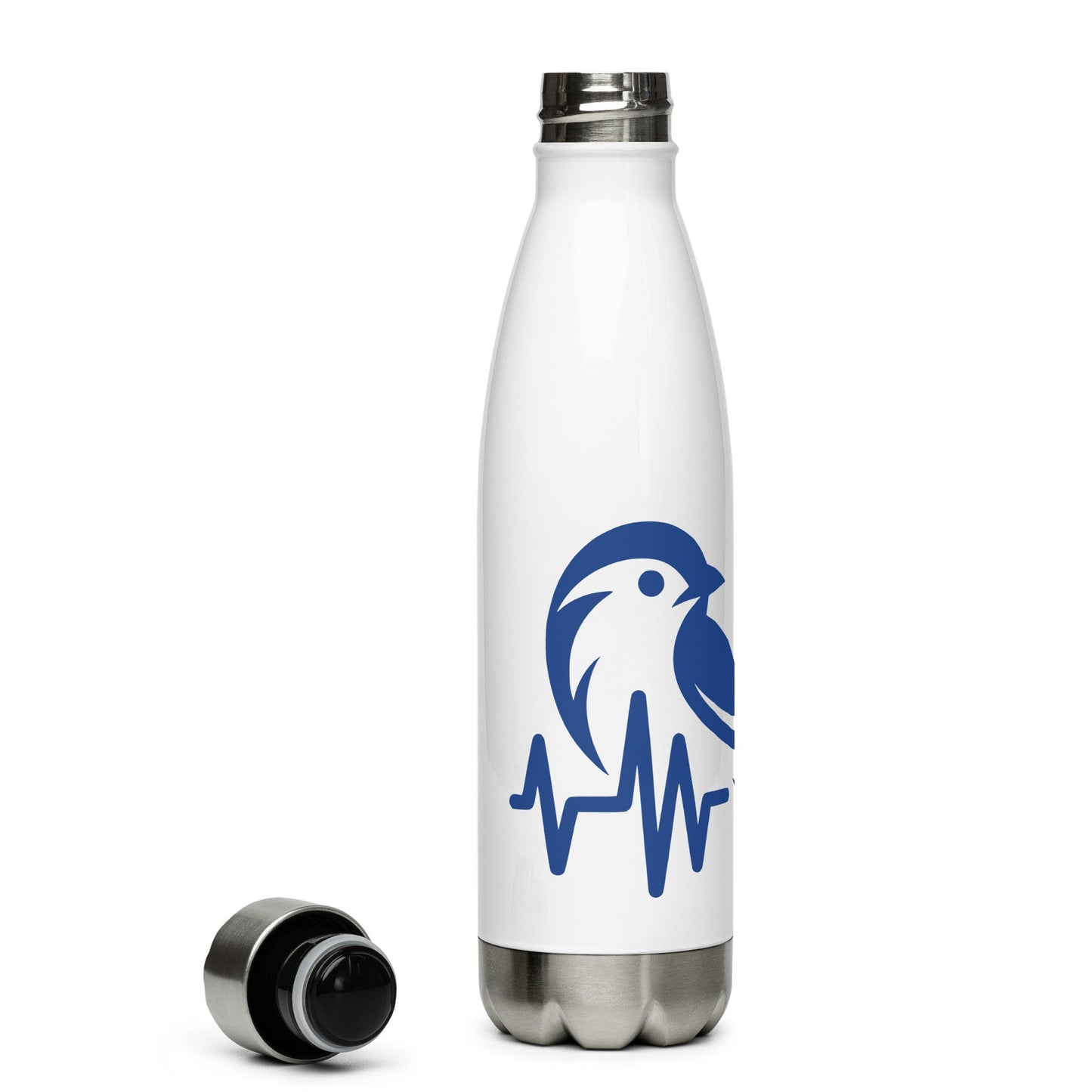 Blue Bird Heartbeat Stainless Steel Water Bottle - Stainless Steel Water Bottle - Discovery Co.
