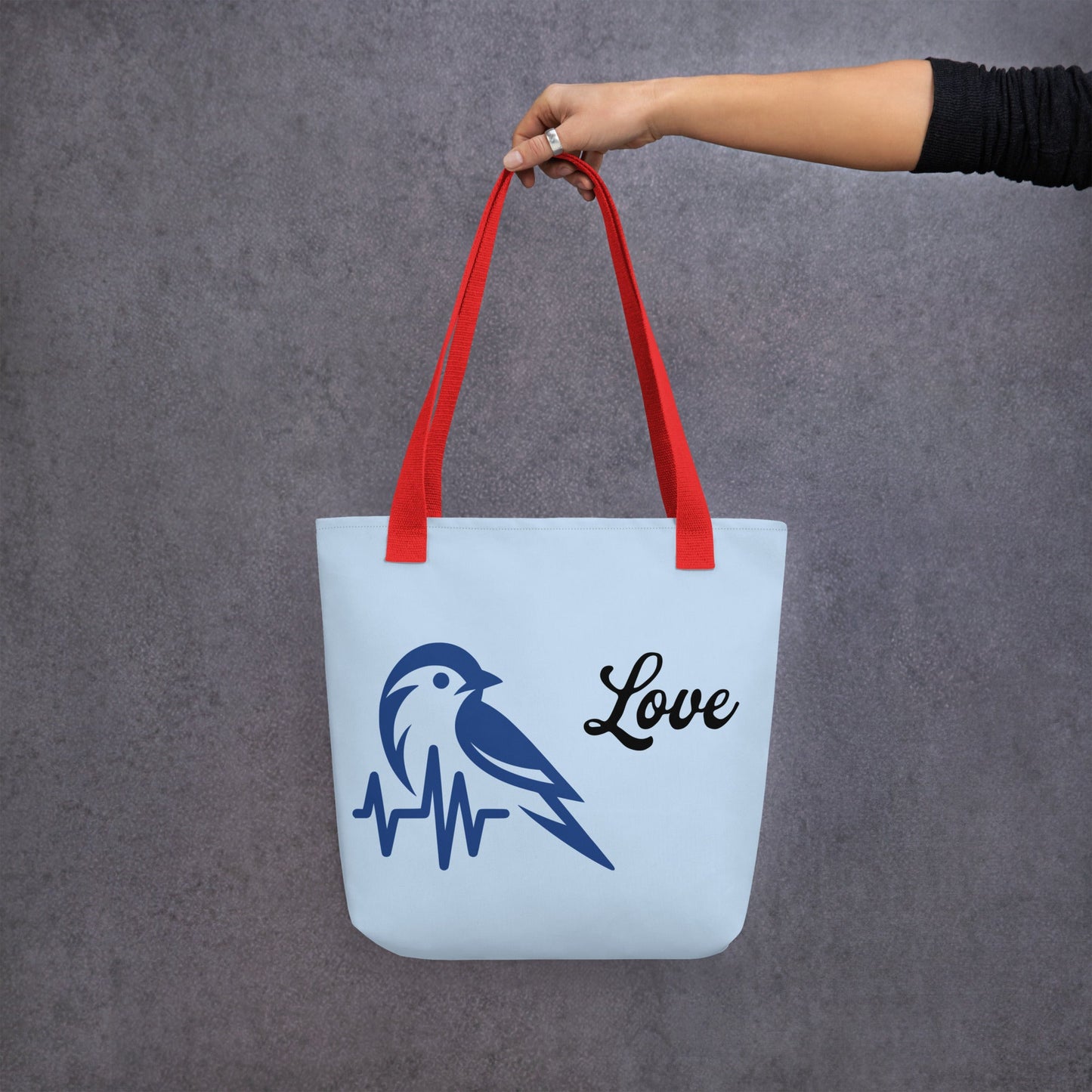 Blue Bird Heartbeat Tote Bag - Tote Bags - Discovery Co.