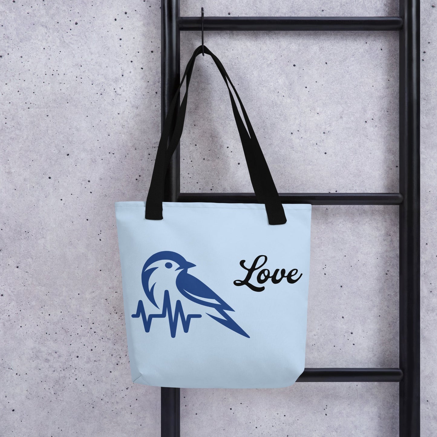 Blue Bird Heartbeat Tote Bag - Tote Bags - Discovery Co.