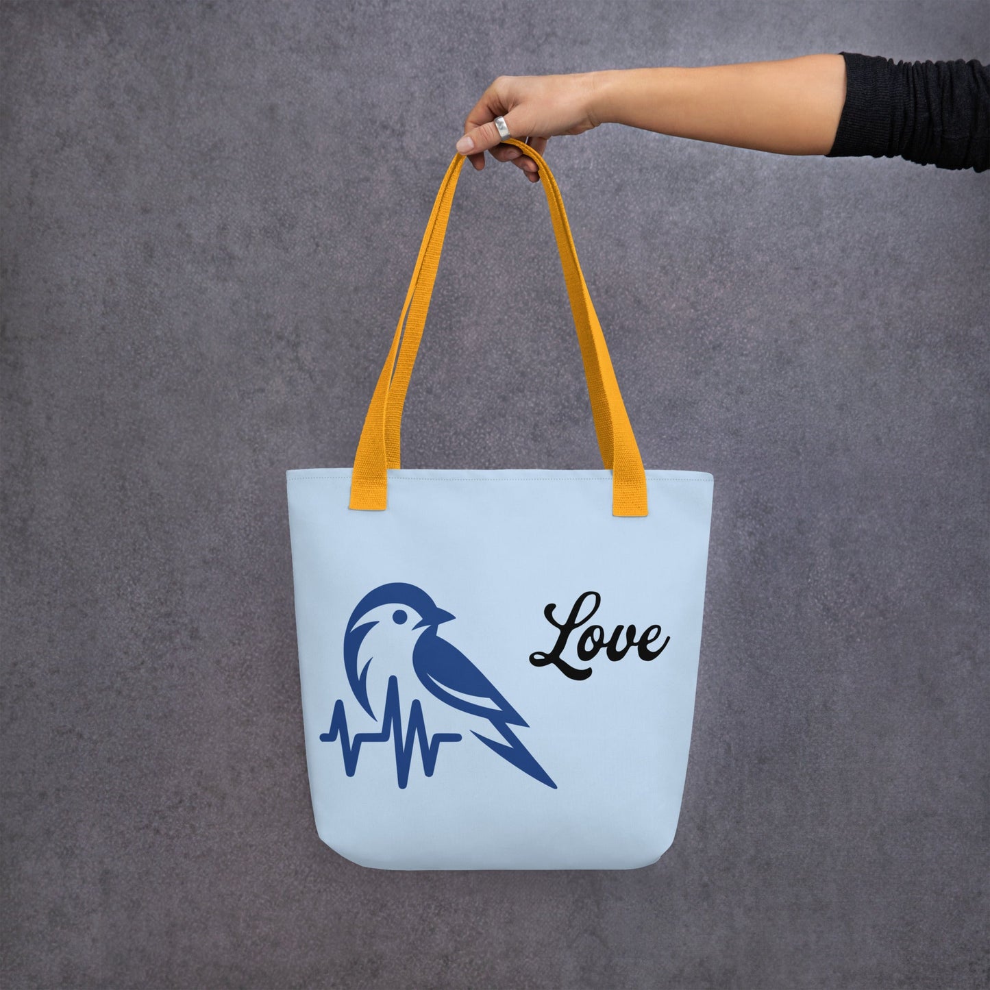 Blue Bird Heartbeat Tote Bag - Tote Bags - Discovery Co.