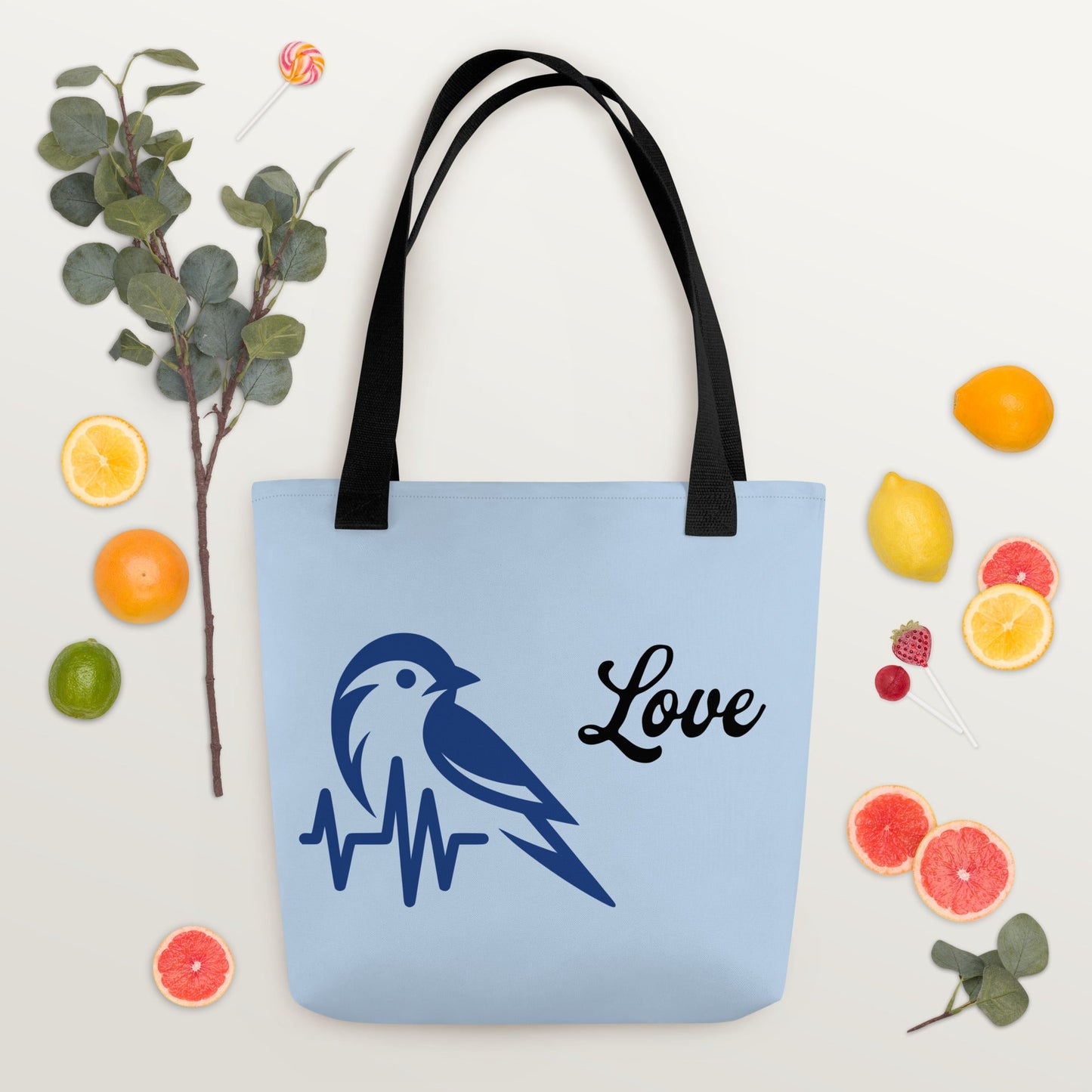 Blue Bird Heartbeat Tote Bag - Tote Bags - Discovery Co.