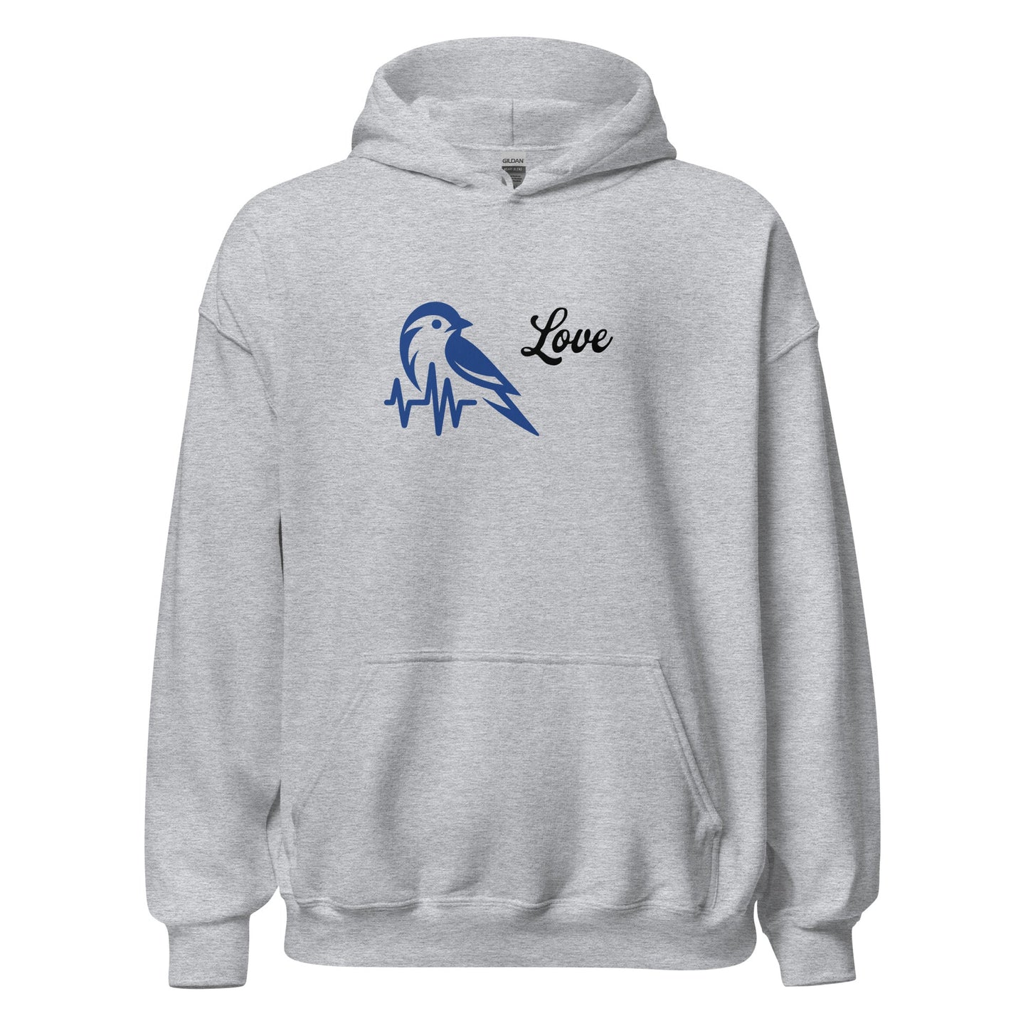 Blue Bird Heartbeat Women's (Unisex) Hoodie - Hoodies - Discovery Co.