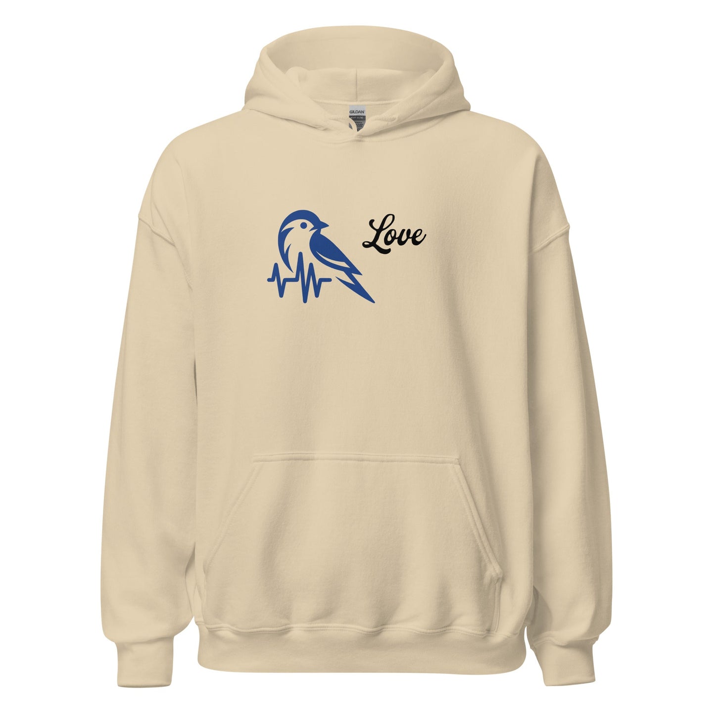 Blue Bird Heartbeat Women's (Unisex) Hoodie - Hoodies - Discovery Co.