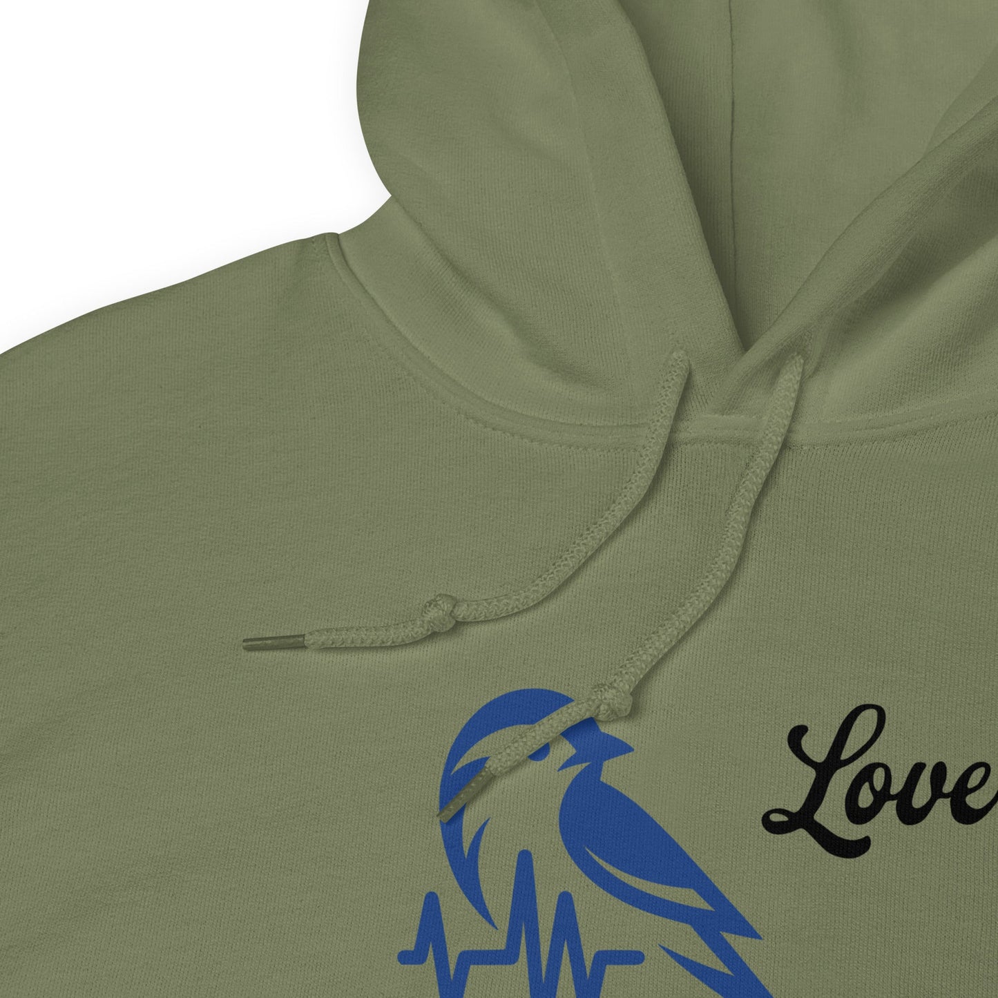 Blue Bird Heartbeat Women's (Unisex) Hoodie - Hoodies - Discovery Co.