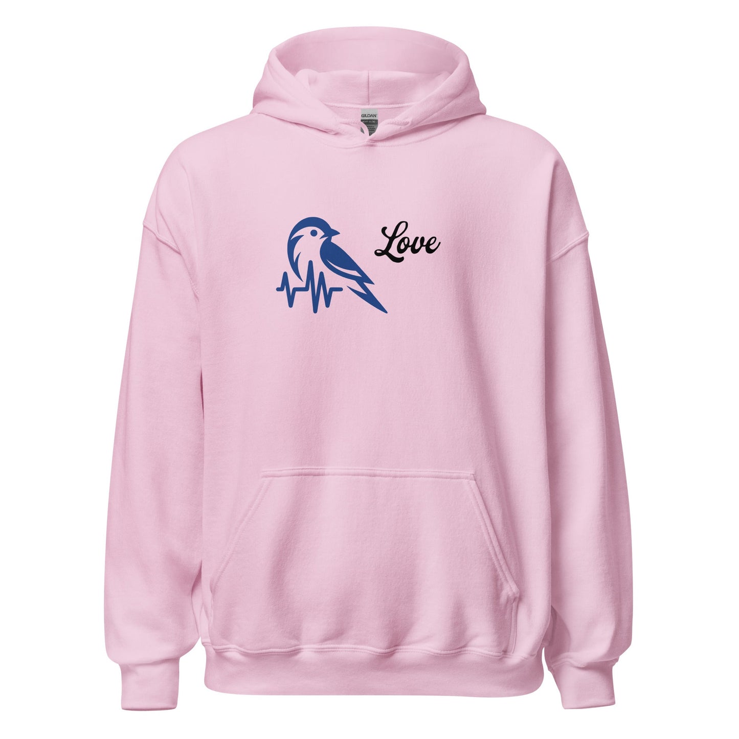 Blue Bird Heartbeat Women's (Unisex) Hoodie - Hoodies - Discovery Co.