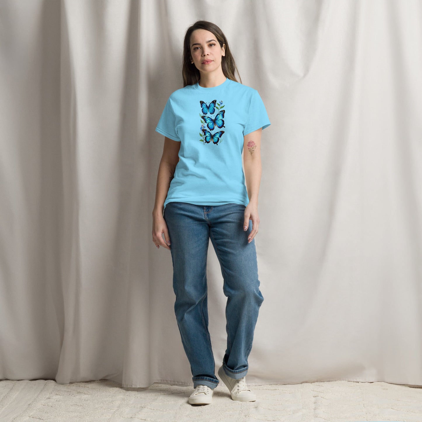 Blue Butterflies Women's (Unisex) Classic Tee - Women's Shirts - Discovery Co.