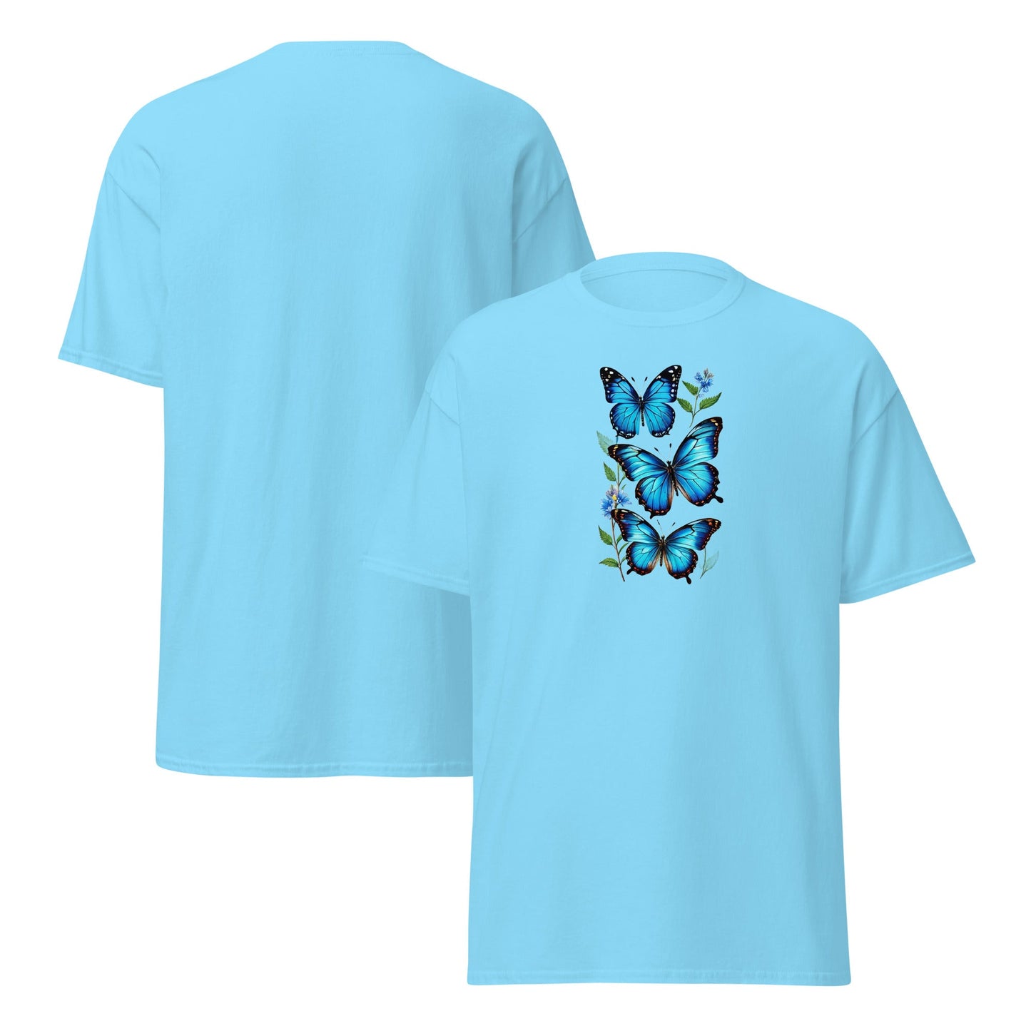 Blue Butterflies Women's (Unisex) Classic Tee - Women's Shirts - Discovery Co.