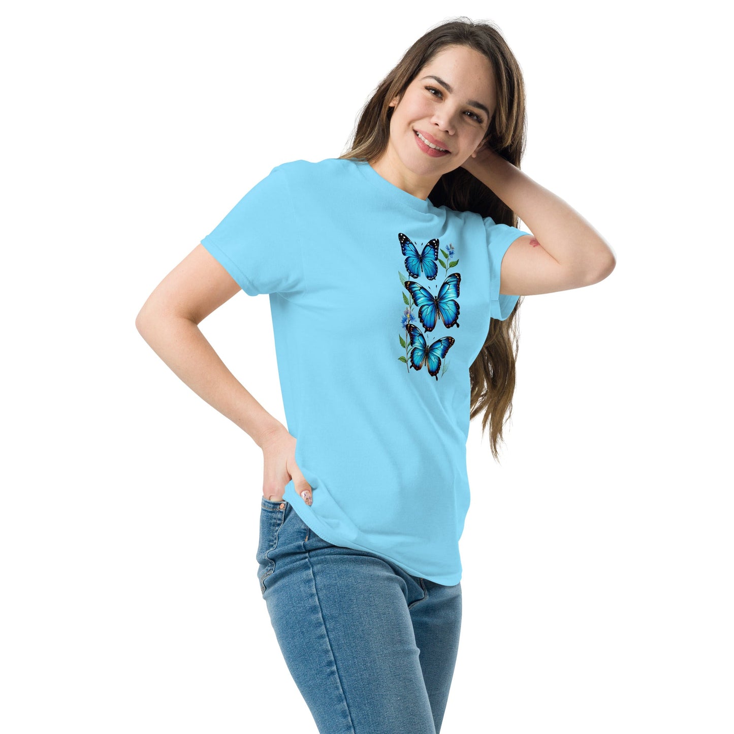 Blue Butterflies Women's (Unisex) Classic Tee - Women's Shirts - Discovery Co.